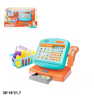 Касовий апарат CF8507 (24шт) з набором батарейковий музичний світиться у коробці 38*16*21,7 см