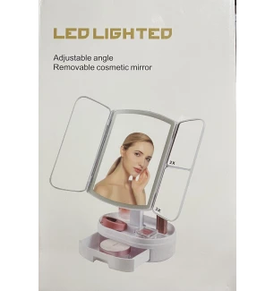 Потрійне дзеркало 10412 (15шт) з LED підсвіткою з шкатулкою на ножці у коробці