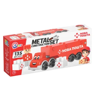 Конструктор металевий "Фура Нова пошта ТехноК" 1416 (6шт) у коробці 17х13х4 см