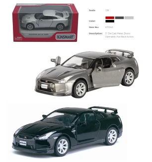 Модель машини KINSMART KT5340W (96шт/4) "NISSAN GT-R R35 (2009)" 4 види у коробці