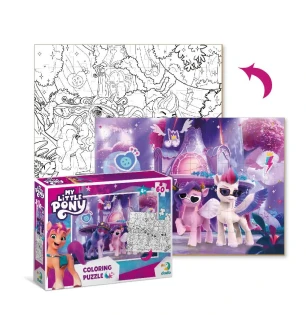 Пазли дитячі 200136 (48шт) Dodo «My Little Pony» Вечірка 2 в 1 60 елементів у коробці 18*24*4 см