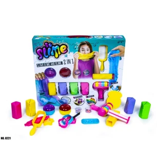 Набір для створення слаймів DIY SLIME та кінетичний пісок 2 в 1 8221 (24шт) у коробці