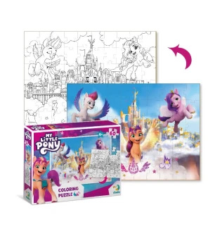 Пазли дитячі 200135 (36шт) Dodo «My Little Pony» Пригоди у палаці 2 в 1 60 елементів у коробці 18*24