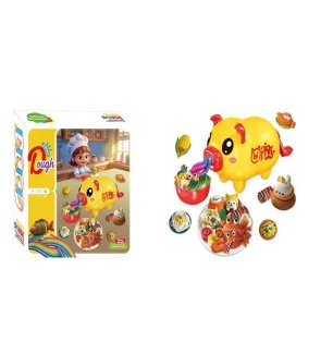 Тісто для ліплення 9031 (72шт/2) екструдер змінні насадки баночки з тістом у 4х кольорах мисочка тац