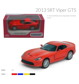 Модель машини KINSMART KT5363W (96шт/4) "2013 SRT Viper GTS", в коробці 16*8*7,5 см