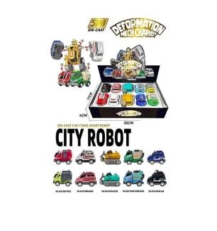 Трансформер Transformer A 6005-01 / 05 (240шт/2) металопластиковий корпус інерція гумові шини у коро