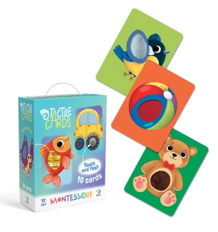 Набір карток Монтесорі з тактильними елементами 301231 (40шт) «На прогулянці» Dodo у коробці 15×6×12