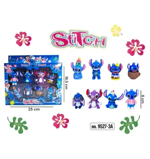 Іграшка набір фігурок Стіч 9527-3A (72шт) 8 шт Stitch у коробці