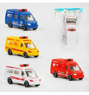 Автобус інерційний A01-04 4 вида, в пакеті 13,5*5*5 см