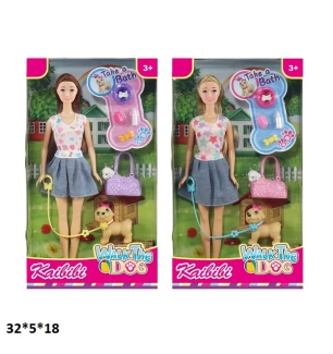 Лялька типу "Барбі" Kaibibi 29см WG054 (72шт/2) з песикоми та аксесуарами 2 види у коробці 32*5*18 с