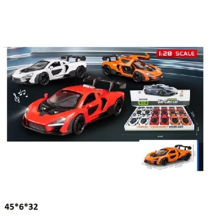 Легкова металева машина K632B3 (168шт/2) батарейкова музична світиться відкриваються двері 3 види 12