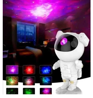 Нічник-проєктор C 65315 (24шт) “Космонавт” декілька режимів зірки магнітна голова висота 22 см від м