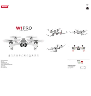 Квадрокоптер Syma W1PRO (6шт) з безколекторним мотором двома FPV-камерами GPS Wi-Fi у коробці