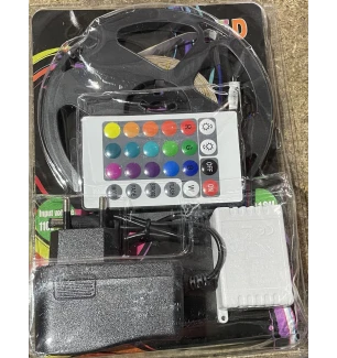 Стрічка LED 5 метрів 3528 (100шт) НЕ липне з пультом управління живлення від 220 V під слюдою