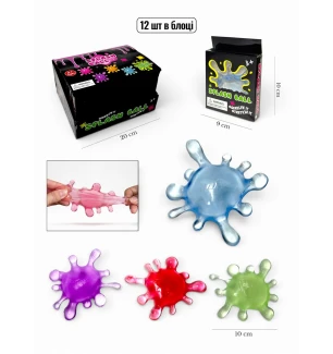 Іграшка-тянучка антистрес CUBE SPLASH BALL клялкса 2312-3 (144шт/2) 4 види у коробці  