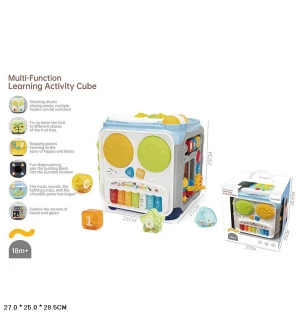 Логіка куб 63601 (12шт) багатофункціональний батарейковий музичний світиться у коробці 28,5*25*27 см