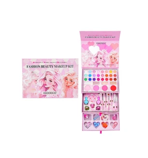 Косметика дитяча IG 3145 (36шт) тіні рум'яна хайлайтер аплікатори та пензлі аксесуари лак для нігтів