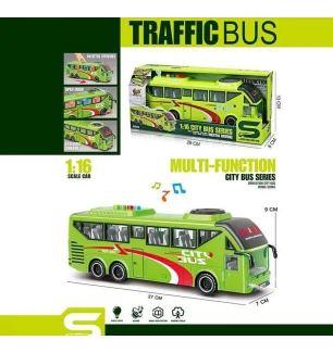 Автобус інерційний JS 162 (72шт/2) звук підсвітка салону масштаб 1:16 гумові колеса інерція двері ві