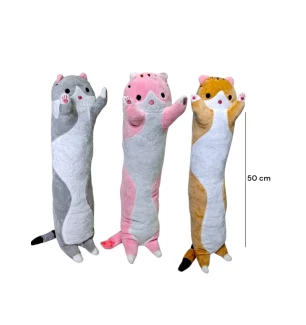 М'яка іграшка подушка 101025 (100шт) 3 види кіт-батон 45 см