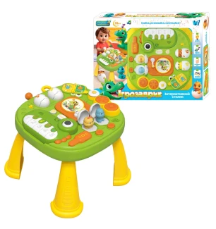 Інтерактивний столик "Ігрозаврик" 17464 (12шт) "WToys" укр мовою підсвічування 10 скоромовок 10 казо