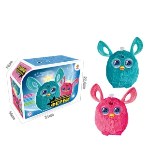 Інтерактивна тваринка JD4889 (24шт/2) Furby "Фьорбі" батарейковий музичний світиться кліпає 2 види у