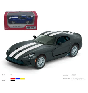 Модель машини KINSMART KT5363FW (96шт/4) "SRT VIPER GTS (2013)" у коробці 16*8*7,5 см