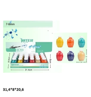 Виростаючі шарики орбізи 884 (288шт) 16000 шт у вигляді гранати банка 6 видів 24 шт у коробці 31,4*8