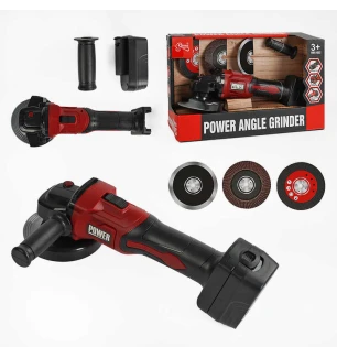 Болгарка дитяча T 2061 (36шт/2) звук на батарейках 3 картонні диски знімна ручка у коробці  