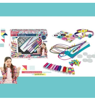 Набір для плетіння браслетів MBK 291 K (36шт/2) 12 мотків ниток станок для плетіння еластична основа