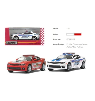 Модель машини KINSMART KT5383WPR (96шт/4) CHEVROLET CAMARO Police/ Fire Fighter металева інерційна 