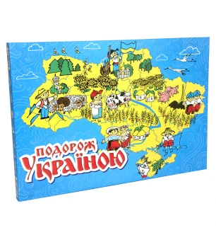 Гра настільна "Подорож Україною" (укр.) 59 (20шт) Стратег у коробці 37*25,5*2 см