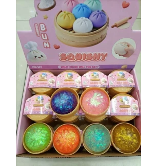 Іграшка антистрес-сквіш 5,5 см 160526 (288шт/2) "Squeezy Dumplings" м'який пельмень з орбізом тренд 