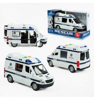 Машина WY 590 F (36шт) "Поліція" підсвічування звуки інерція у коробці  