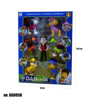Мульт герої набір Щенячий патруль Paw Patrol PP GG805B (72шт/2) 7 героїв відкривається рюкзак у коро