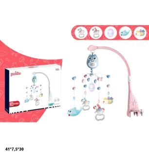 Карусель на ліжечко RT668-2 (24шт) батарейкове музичне 2 види у коробці 41*7,5*30 см