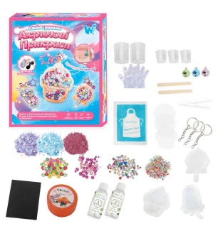 Акрилові прикраси 32381/61566/63367 (96шт) "WToys" 3 види епоксидний клей активатор силіконові молди