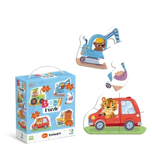 Пазли дитячі 300685 (32шт) 4 в 1 Dodo «Baby puzzle. Транспорт» 4в1 у коробці 18×6,4×15 см