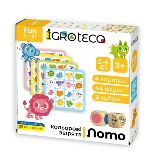 Розумне лото "Кольорові звірята" 900804 (34шт) Igroteco у коробці 15*15,5*4 см