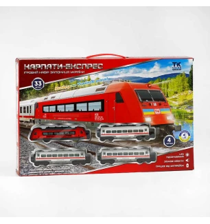 Залізниця TK 82115 (24шт/2) "TK Group" укр мовою “Карпати-експрес” підсвічування голосові ефекти 33