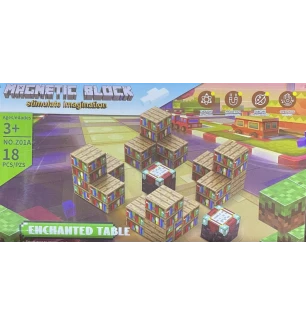 Конструктор магнітний Майнкрафт MY WORLD MINECRAFT Z01A (120шт) 18 елементів у коробці