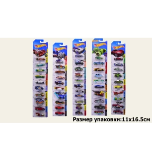 Машина метал HOT WHEELS 1:64 2017 (432шт/6) мікс видів на планшетці 11*16,5 см