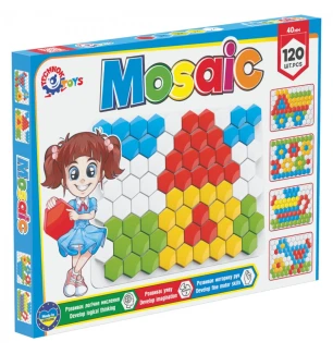 Іграшка "Мозаїка для малюків 2 ТехноК" 2216 (10шт) у коробці 45 × 34 × 4 см