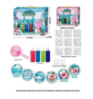 Набір для творчості 87266 D (24шт) аквагель 4 кольори 1 аквагель з глітером 9 форм у коробці  