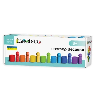 Дерев'яний сортер "Веселка" 900712 (25шт) Igroteco у коробці 27*9*7 см