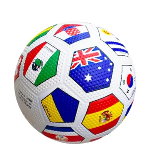 М'яч футбольний BT-FB-0386 (30шт) розмір №5 гумовий гольф прапори 400 грам у пакеті