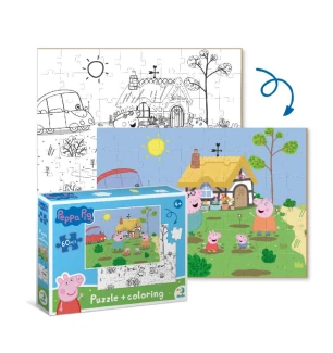 Пазли дитячі 200119 (36шт) Dodo «Peppa Pig» Ігри у садочку 2 в 1 60 елементів у коробці 18*24*4 см