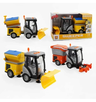 Спецтехніка WY 681 AB (24шт) "Прибиральна машина" 2 кольори рухливе навісне обладнання світло фар зв