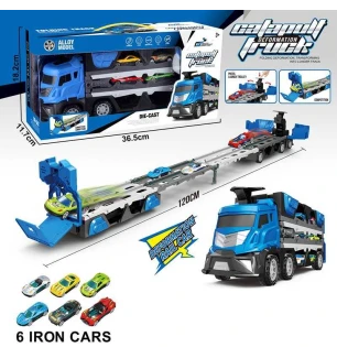 Трейлер-трек 829 (40шт) розмір 32х10х14 см довжина треку 120 см механічний запускач важіль розкладан