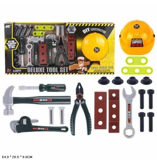 Набір інструментів дитячих B520-1M (36шт/2) з каскою у коробці 54*9*26,5 см