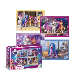 Пазли дитячі 200389 (16шт) Dodo «My Little Pony» Нове покоління 4 в 1 у коробці 18 × 6,5 × 27,5 см